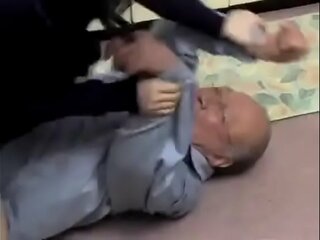 Old man and humping milf (chinese, anal)